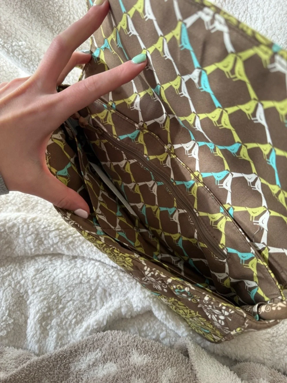 NWT Y2K Vera Bradley Knot Just A Clutch Sittin In A Tree Shoulder Bag Magnetic